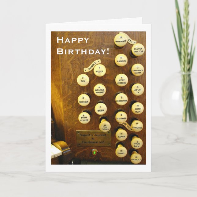 Ideal organ birthday card (Front)