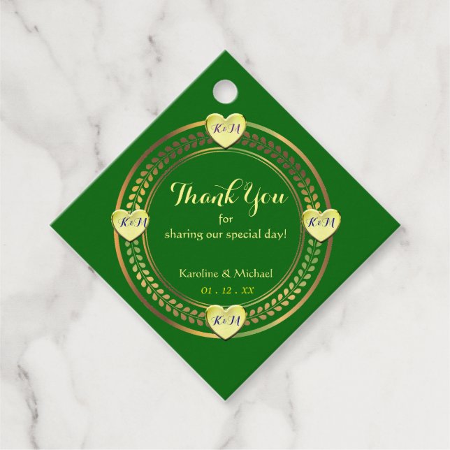 Ideal Wedding Party Events Favour Tags (Front)