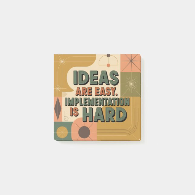 Ideas Are Easy. Implementation Is Hard Post-it Notes (Front)