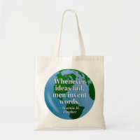 Ideas fail words Quote. Globe