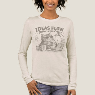 Ideas Flow Cat Coffee Studio Tri-Blend Shirt