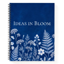 Ideas in Bloom Blue Botanical Notebook
