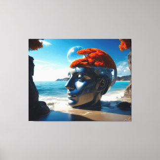 Ideas Unleashed: Surreal Beach Stretched Canvas