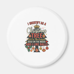 Identify As Christmas Tree Crown Balls Magnet
