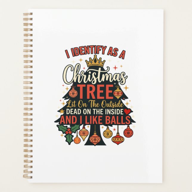 Identify As Christmas Tree Crown Balls Planner (Front)