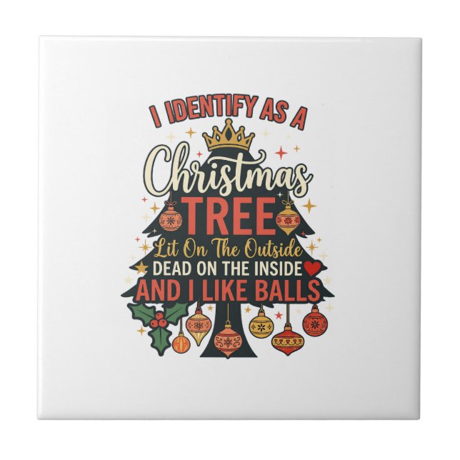 Identify As Christmas Tree Crown Balls Tile (Front)