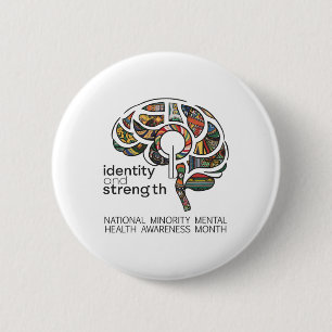 Identity And Strength Minority Mental Health Aware 6 Cm Round Badge