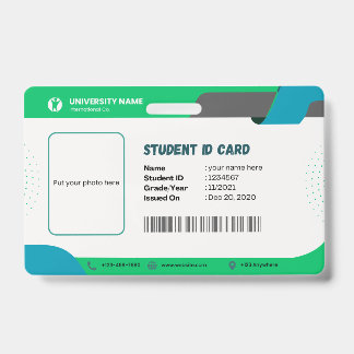Identity Card for university ID Badge