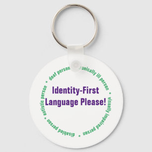 Identity First Language Key Ring