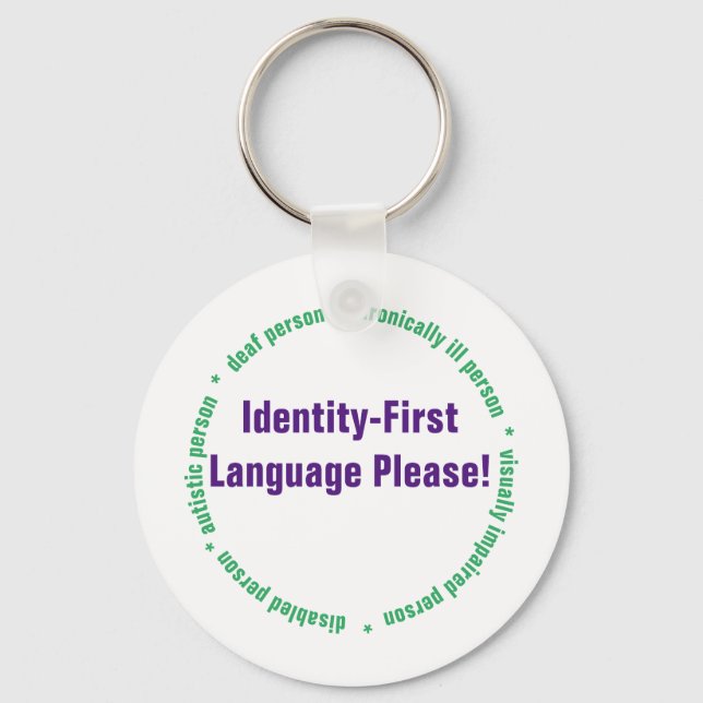 Identity First Language Key Ring (Front)