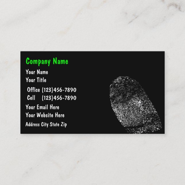 Identity Protection Business Cards (Front)