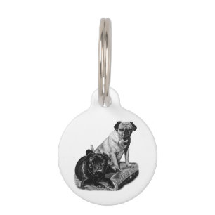 Identity Pugs, Shaded Look Pet Tag