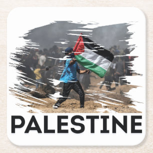 Identity, struggle, and freedom square paper coaster