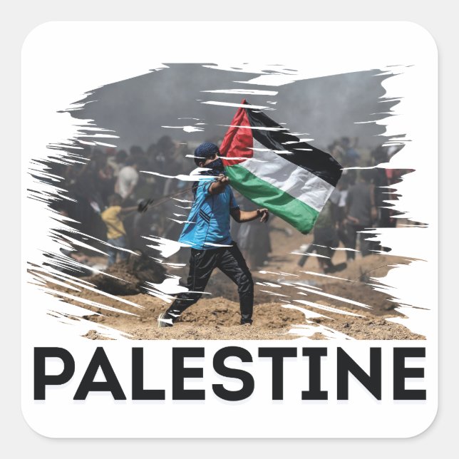 Identity, struggle, and freedom square sticker (Front)