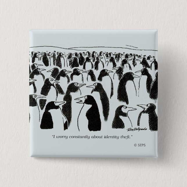 Identity Theft 15 Cm Square Badge (Front)