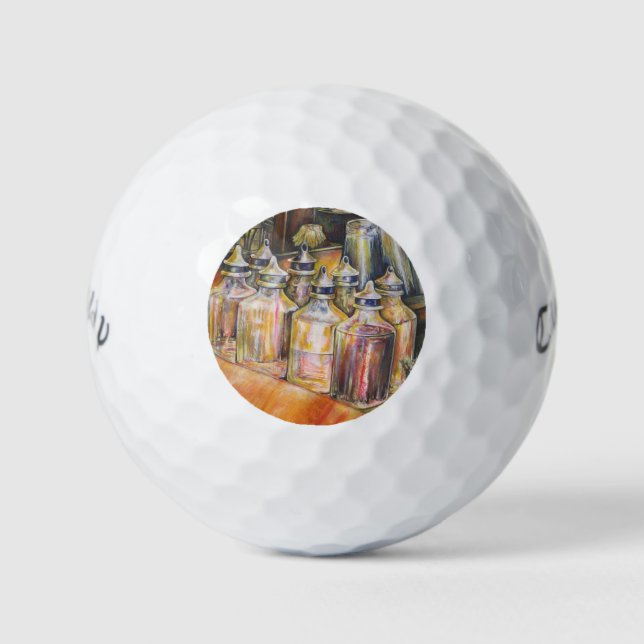 Ideography of Golden Light Golf Balls (Front)