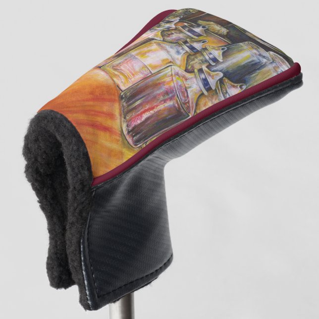 Ideography of Golden Light Golf Head Cover (3/4 Front)