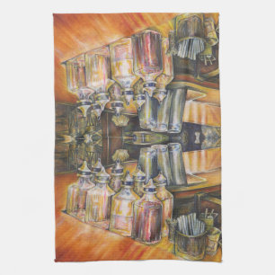Ideography of Golden Light kitchen towel
