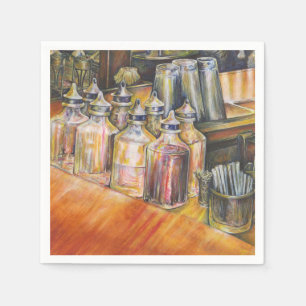 Ideography of Golden Light Napkin