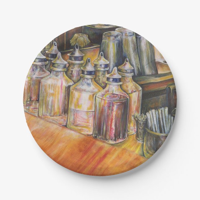 Ideography of Golden Light Paper Plate (Front)