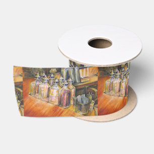 Ideography of Golden Light Satin Ribbon