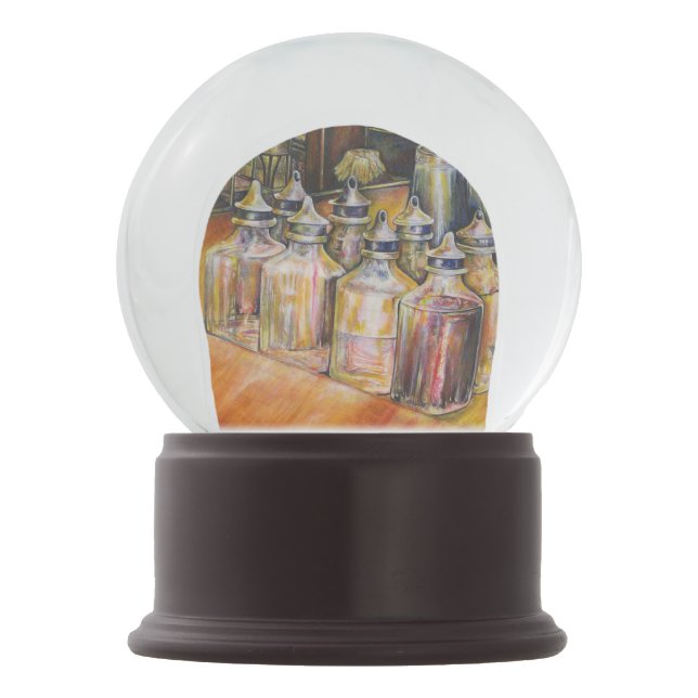 Ideography of Golden Light Snow Globe (Front)