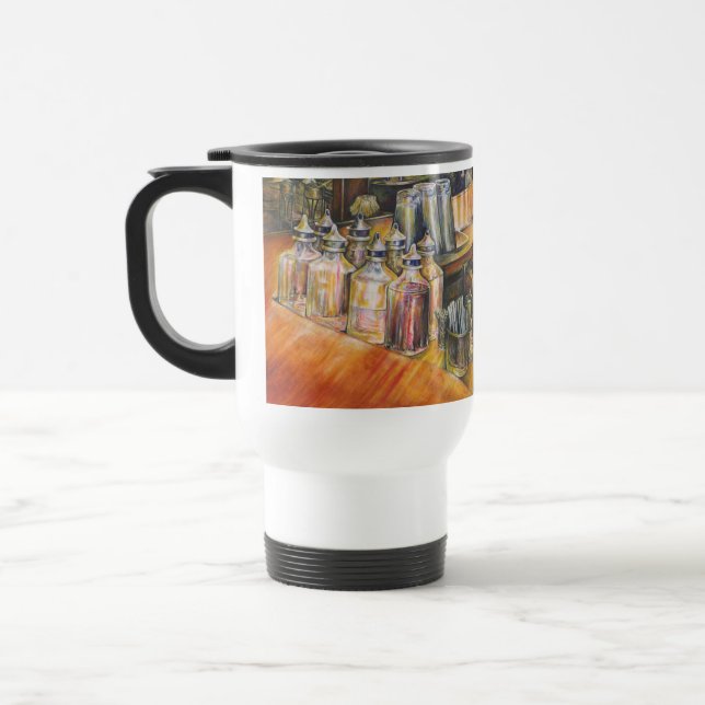 Ideography of Golden Light Travel Mug (Left)