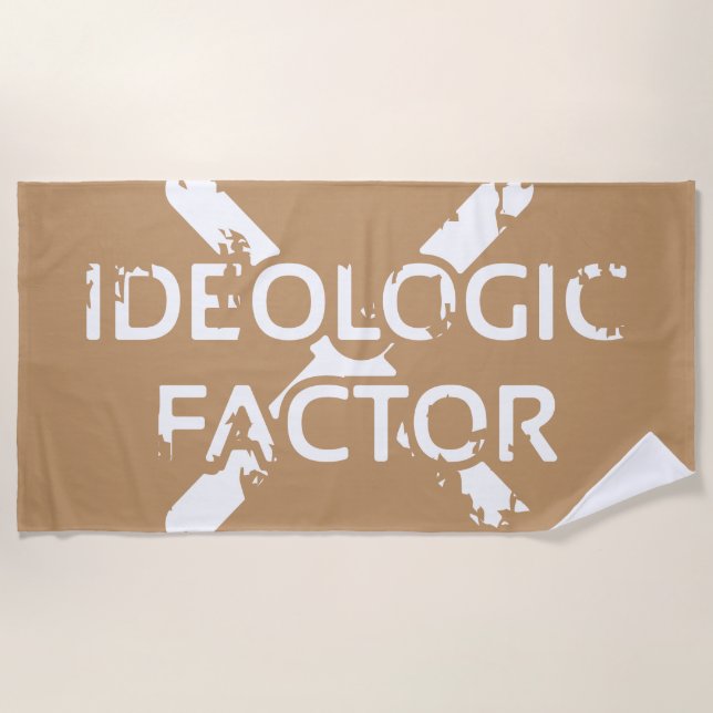 Ideologic Factor Nice White Soft Grunge Beach Towel (Front)