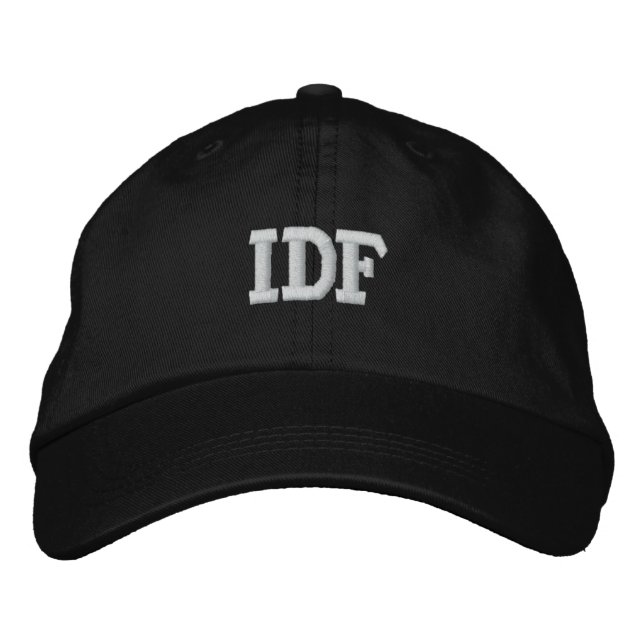 IDF ISRAEL DEFENSE FORCE EMBROIDERED HAT (Front)