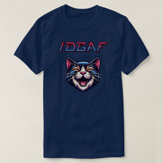 IDGAF Cat T-Shirt (Design Front)