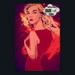 IDGAF Quote Sayings Pun, Funny Punny Pop Art Poster<br><div class="desc">Funny, Fun and festive art print. Add some comic relief to your home or office with this funny Pop Art Canvas featuring a blonde beauty illustration of "Feeling Kinda IDGAF - ish Today ". Funny Pop Art Poster. Beautiful blonde woman thinking. Funny meme poster. Perfect for brightening up any space...</div>