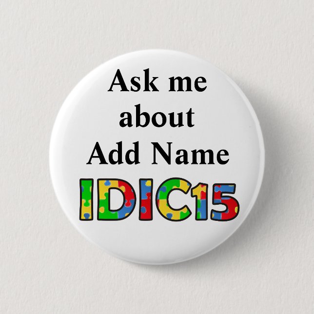 IDIC15 Ask Me Button Customise (Front)