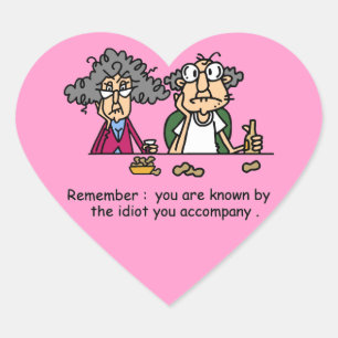 Idiot Company Heart Sticker