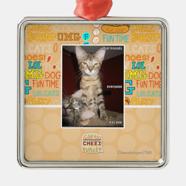 Idiot Friends Metal Tree Decoration (Front)