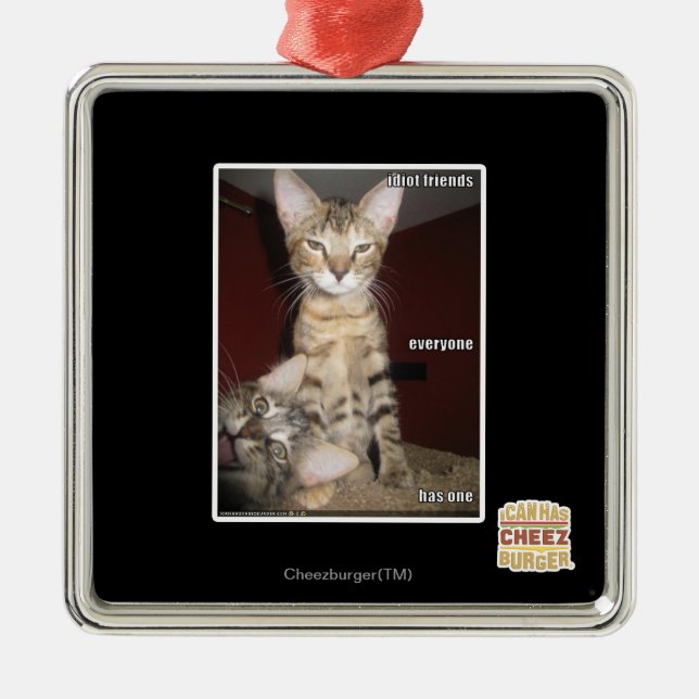 Idiot Friends Metal Tree Decoration (Front)