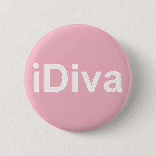iDiva not iPhone or iPad fun witty humourous Badge