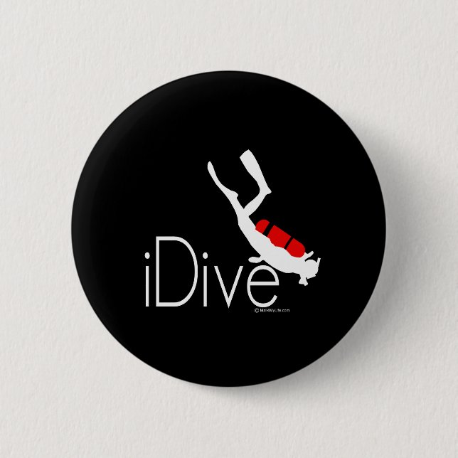 idive 6 cm round badge (Front)