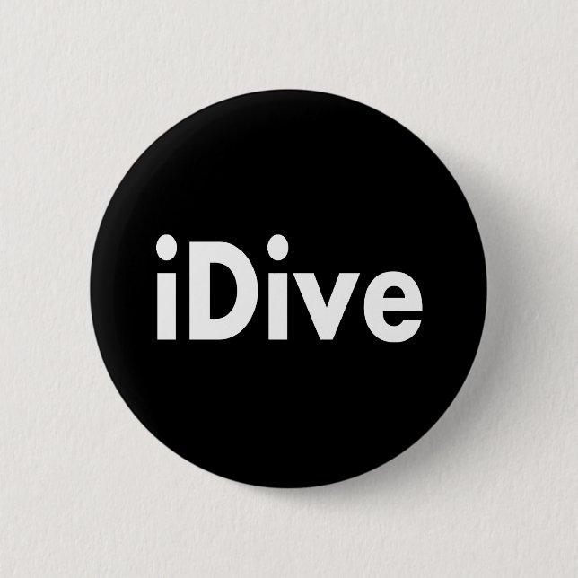 iDive 6 Cm Round Badge (Front)