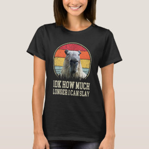 Idk How Much Longer I Can Slay Capybara  Quote T-Shirt