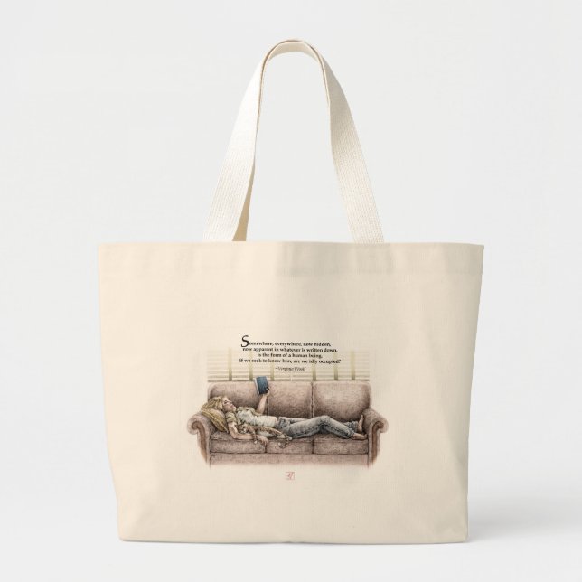 Idle Moment Large Tote Bag (Front)