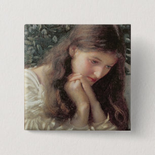 Idle Tears (w/c on paper) 15 Cm Square Badge