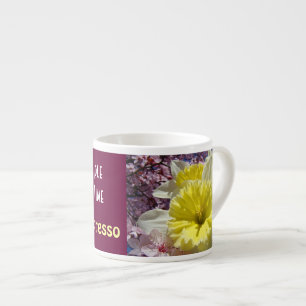 Idle Time Espresso mugs Daffodil Flowers Moms