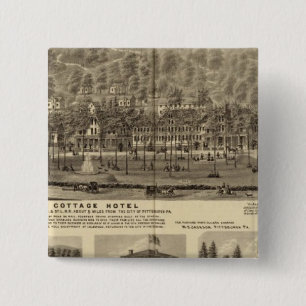 Idlewood Cottage Hotel near Pittsburgh 15 Cm Square Badge