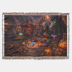 Idol banquet Gothic Halloween Throw Blanket