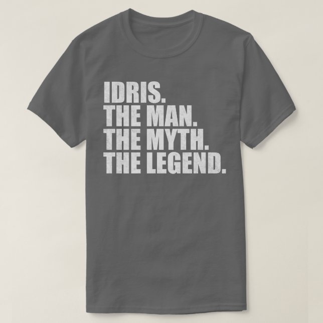 IdrisIdris Name Idris given name T-Shirt (Design Front)