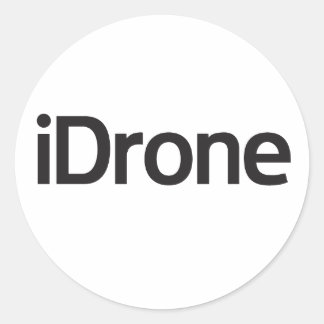 iDrone zone round sticker