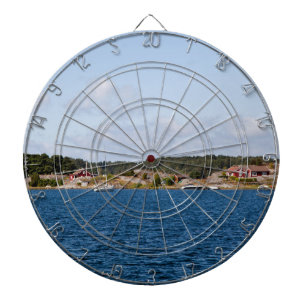 Idyllic coast landscape dartboard