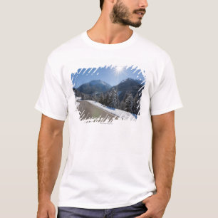 Idyllic empty road thrugh a winter landscape, 2 T-Shirt