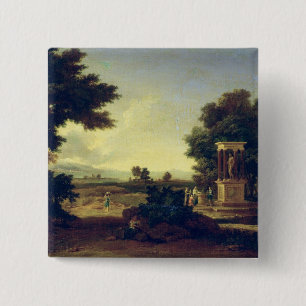 Idyllic Landscape 15 Cm Square Badge