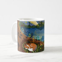 Idyllic Riverside Wildlife Illustration Children's